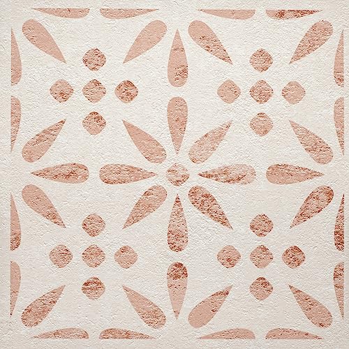 d-c-fix suelo vinilo autoadhesivo Flores vintage - 11 losetas - impermeable, duradero, decorativo vinilico - baldosas azulejos adhesivos PVC - para cocina, baño y salón - 30,5 x 30,5 cm