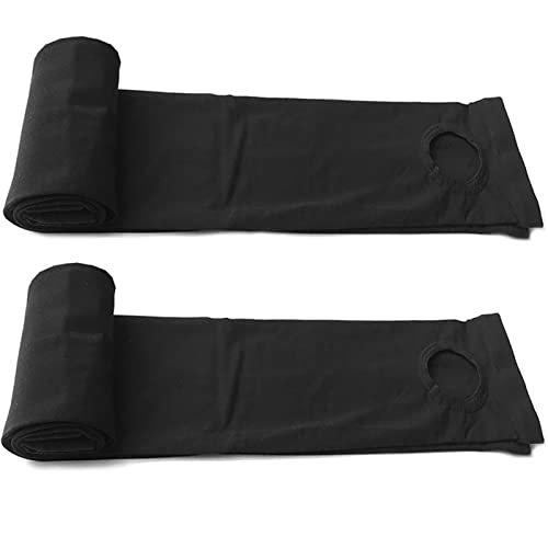 DANCEYOU 2 Pares Medias Ballet Danza para Niñas y Mujer Estribo/Sin Pie/Convertible Negro Opaco 70 Den, M