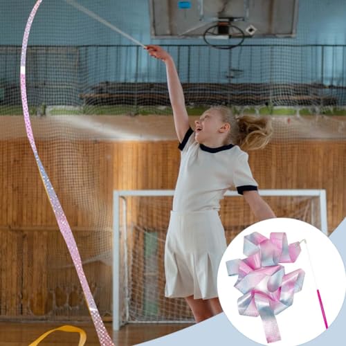 DDKY 2 Cintas de Baile, Cinta de Gimnasia Rítmica de 2m, Palos de Cinta de Gimnasia Rítmica, Gimnasia Rítmica para Niños