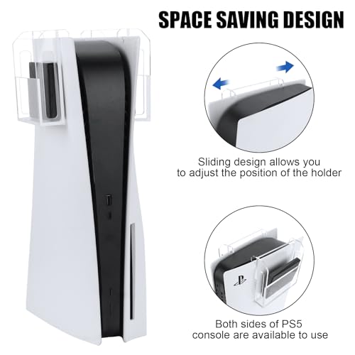 Desing Wish PS5 Soporte de Disco Duro Colgante Organizador de Soporte Acrílico Soporte Extraíble Almacenar Discos Duros Juegos Compatible con Playstation 5 Disc/Digital Edition Mando Accesorios