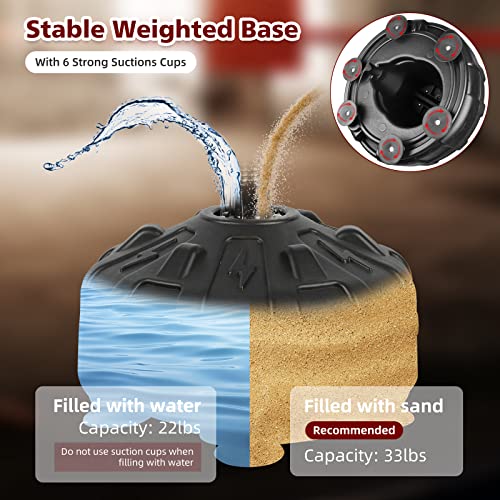 Dripex Saco de Boxeo de pie para Niños, Punching Ball con Base de 6 ventosas Altura Ajustable 135-155cm, Regalo Ideal para Navidad y Año Nuevo (Roja+Guantes)