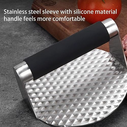 Durratou 1 pieza de prensa de cocina de acero inoxidable Smash Press Grill Accesorios para parrilla superior