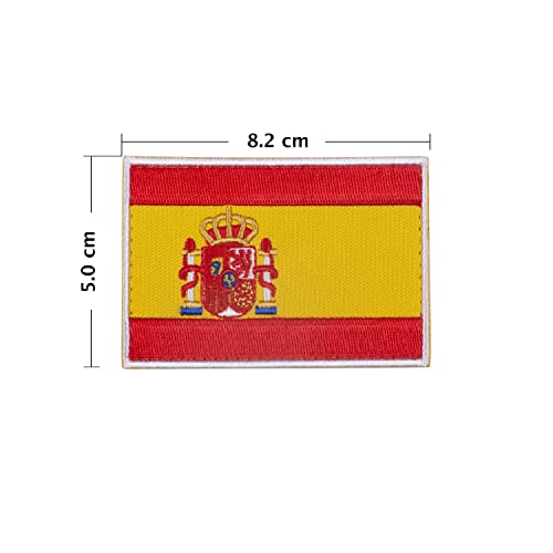 ELITRAINX Parche Bordado con Velcro - Bandera España - Parche para Mochilas y Chalecos de Cross Training y Gimnasio (Pack 2)