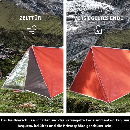 Equipo Salvavidas:LYN Instant 1-2 Personas, Supervivencia, Tienda de campaña de Emergencia,Impermeable,Impermeable,Impermeable,Ligera,Impermeable,con Paracord,para Camping,Primeros Auxilios