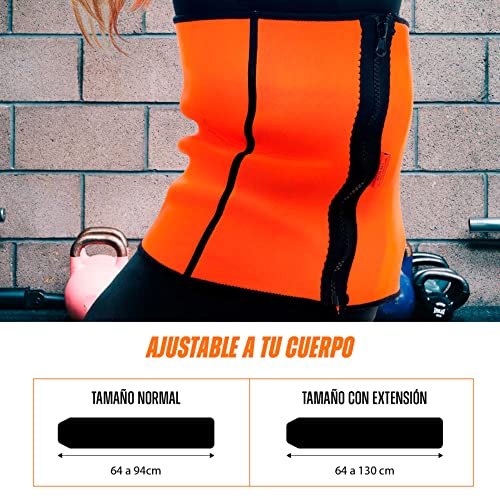 EREVANA Faja Reductora Adelgazante Mujer y Hombre, Cinturón Lumbar Neopreno, Faja Quema Grasa Abdominal y Lumbar Efecto Sauna, Faja Deportiva Gimnasio Fitness, Faja Reductora Postparto - Fit Power