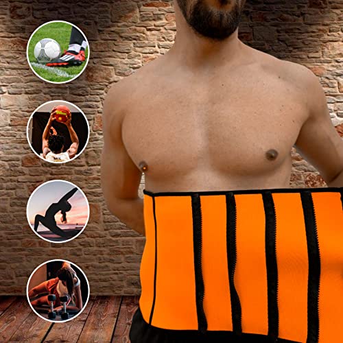 EREVANA Faja Reductora Adelgazante Mujer y Hombre, Cinturón Lumbar Neopreno, Faja Quema Grasa Abdominal y Lumbar Efecto Sauna, Faja Deportiva Gimnasio Fitness, Faja Reductora Postparto - Fit Power