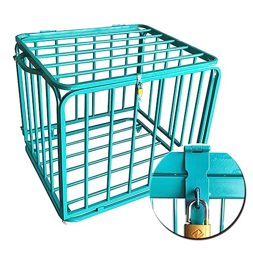 Estante de Pelota Bloqueable Pelota de Deportes Organizador de Equipos, Plegable Vóleibol Pelotas de Baloncesto Jaula de Almacenamiento de Balones de Fútbol, Fácil de Mover ( Size : 70x60x65cm )
