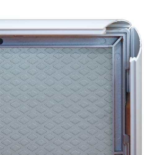 Europel Snap Frame Presupuesto, paquete de 10 piezas A4, perfil anodizado de aluminio de 25 mm y cubierta antirreflejos soportes de póster para venta minorista y publicidad carteles marco para pared