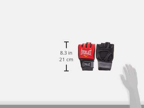 Everlast Pro Style MMA - Guantes de Agarre (Talla pequeña/Mediana), Color Rojo