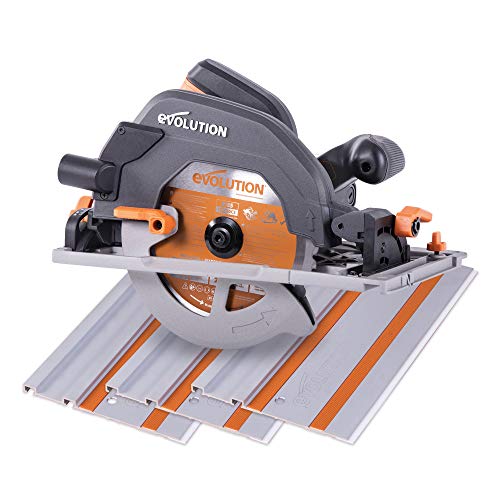 EVOLUTION POWER TOOLS R185CCSX Sierra Circular multimaterial Compatible (Paquete de combinación 1020 mm con guía incluida), 230 V, 185 mm