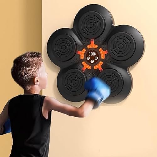 FanSee Máquina de Boxeo Musical, Boxer Musical montado en la Pared for el hogar, Equipo de Boxeo USB montado en la Pared con conexión Bluetooth for niños y Adultos