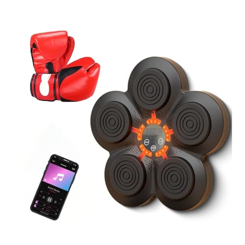 FanSee Máquina de Boxeo Musical, Boxer Musical montado en la Pared for el hogar, Equipo de Boxeo USB montado en la Pared con conexión Bluetooth for niños y Adultos