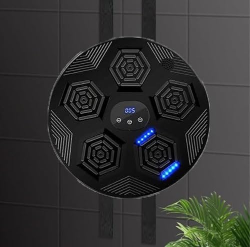 FanSee Máquina de perforación de música Boxeo con música, Almohadillas de Boxeo de música Equipo de Carga USB Montaje en Pared for el hogar Boxer de música Equipo de Boxeo de Carga USB con Bluetooth