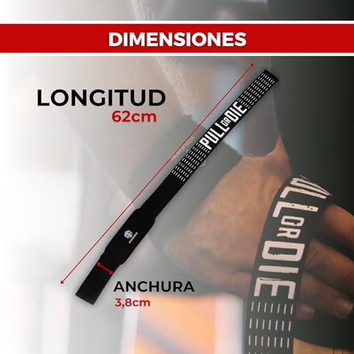 FITFLEXION- Straps gym | Gana músculo más fácil | Almohadilla acolchada,Antideslizante Gelgrip Tech, Correas de 62 cm, 100% tela alta resistencia | Para usuarios de gimnasio preocupados por la calidad