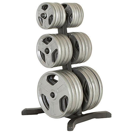 Fitness Reality Clase X Estante olímpico para árbol/Platos, Soportes de Barra, Postes de Almacenamiento cromados, Capacidad de 1000 Libras con garantía Limitada de por Vida, Unisex, Negro, 1000 LB