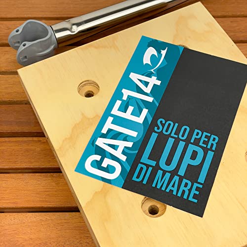 GATE14® Soporte para Motor Fueraborda en Madera Marina MAX 30 Kg Fijación al Púlpito