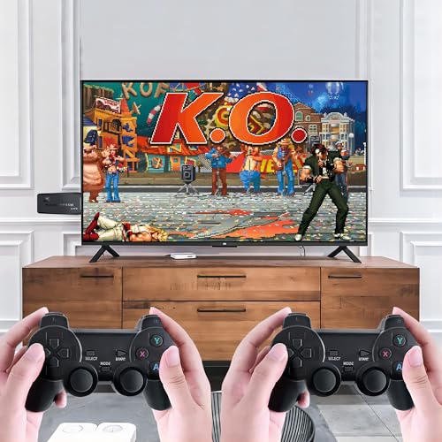 Genérico Consola Retro Arcade, Videoconsola inalámbrica, 12.000 juegos, HDMI, vídeo juego 2 mandos, 64gb, consola inalámbrica, MAME/PS1/GB/GBA/GBC/MD/SFC/FC/ATARI