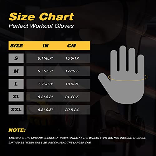 Glofit Guantes de Gimnasio de Entrenamiento de Levantamiento de Pesas para Hombres y Mujeres,protección de la Palma de Agarre, Ejercicio, Fitness, Entrenamiento, Ciclismo, Colgar, dominadas