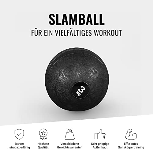 GORILLA SPORTS® - Balón de slam de goma, balón medicinal, 15 kg