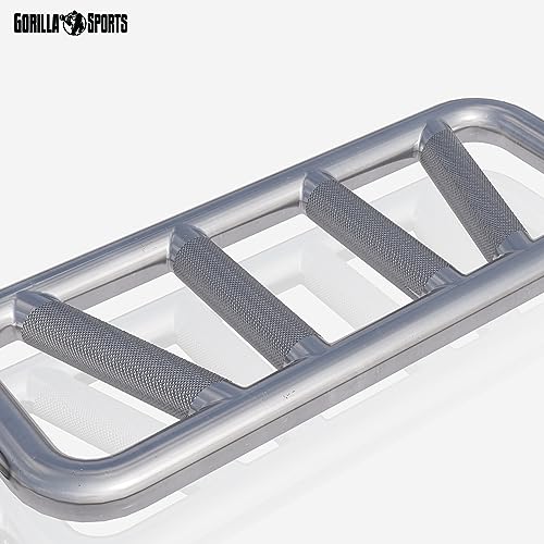 Gorilla Sports Trizepstrainer Diagonale mit Sternverschluss - Barra de Pesas (Hilo, 45 cm, 25,4 mm)