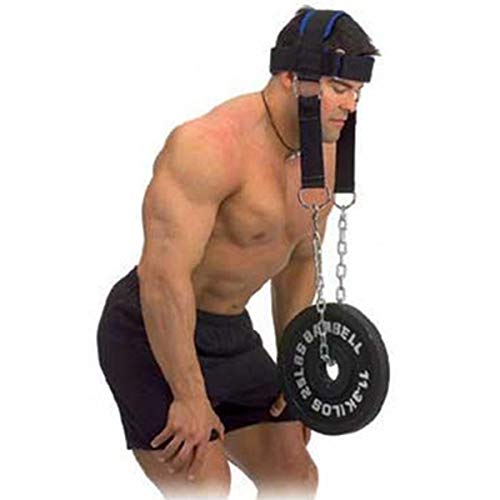 Greatangle Levantamiento de Pesas Cabeza Arnés de Cuello Gimnasio Entrenamiento Ejercicio Correas de Entrenamiento Cinturón Entrenador de Cabeza y Cuello Duradero Black
