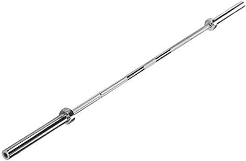 Grupo Contact - Barra Olimpica de 120 cm, 50 mm de Diametro, Superficie para Colocación de Discos, Resistencia y Duración. Acero Macizo Cromado. Tolerancia 400 Kg. Uso Profesional y Particular