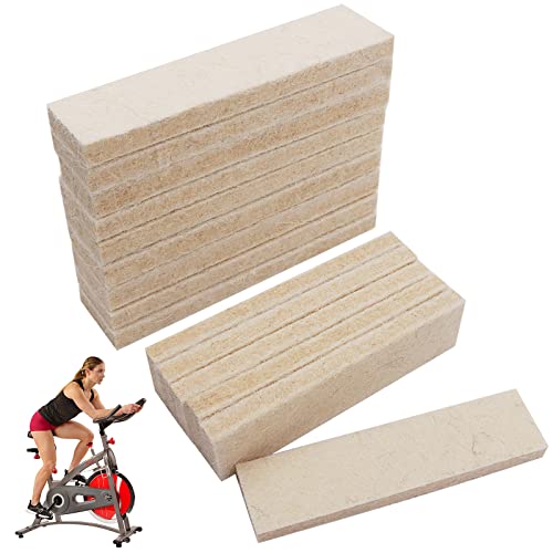 GZkedu 15 pastillas de freno, fieltro de lana, bloques de freno para bicicleta, almohadilla de resistencia para el hogar, gimnasio, fitness, repuesto (beige)