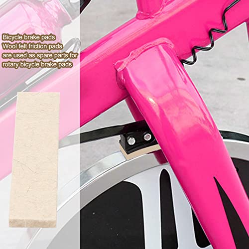 GZkedu 15 pastillas de freno, fieltro de lana, bloques de freno para bicicleta, almohadilla de resistencia para el hogar, gimnasio, fitness, repuesto (beige)
