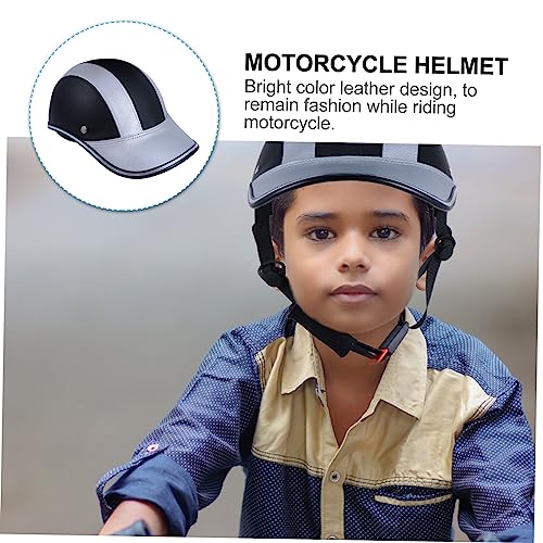 Happyyami Casco Deportivo Casco De Motocicleta Casco De Bicicleta De Motor Casco De Cuero Casco Ligero Casco A Prueba De Golpes Dropshipping Medio Casco Gorra Protectora Gorra De Montar