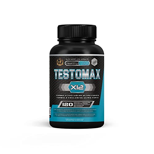Healthy Fusion Potente Booster de Testosterona Pura | Maca Andina y Taurina | Potencia tus relaciones íntimas | Aumenta la masa muscular y el rendimiento físico | Acción quemagrasas 120 caps