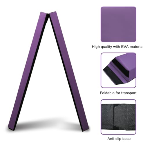 HomeSun Barra de equilibrio plegable de 240 cm, para el hogar, color morado, 240 cm