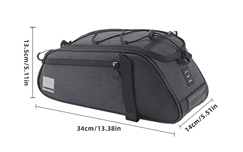 HOMPER 8L Bolsa Alforja Trasera Bicicleta Impermeable Bolso de Viaje Portátil Extensible Bolsa de Hombro para Ciclismo al Aire Libre