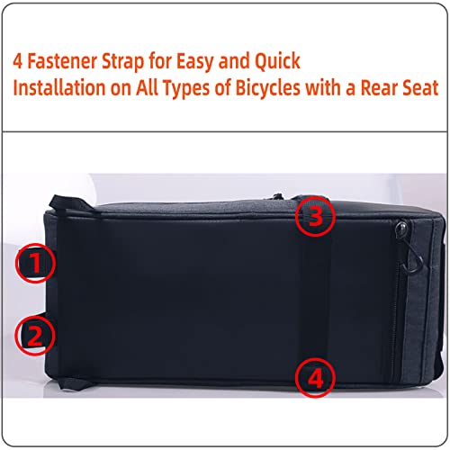 HOMPER 8L Bolsa Alforja Trasera Bicicleta Impermeable Bolso de Viaje Portátil Extensible Bolsa de Hombro para Ciclismo al Aire Libre