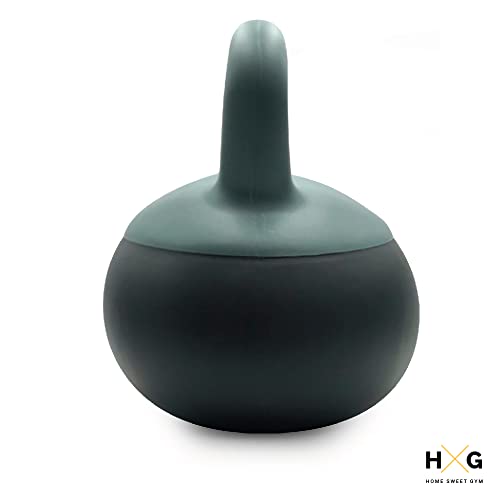 HxG. Pesa Rusa o Pesa Kettlebell 20kg, PVC rellena de Fina Arena de Acero, Ideal para Ejercicios y Entrenamientos de musculación o Crosstraining. Tu casa es tu Gimnasio