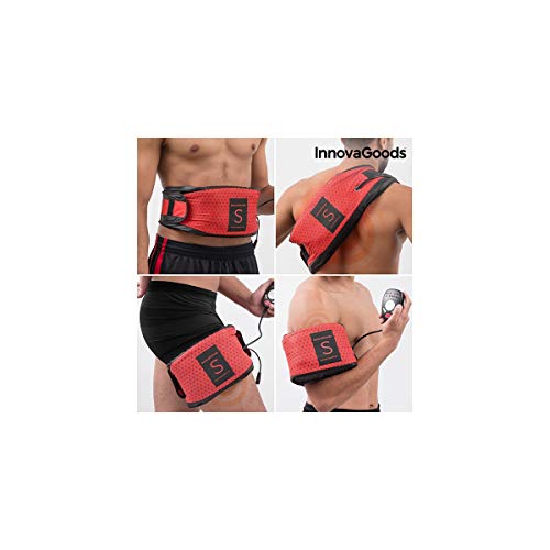 InnovaGoods Efecto Sauna S Cinturón Vibratorio, Unisex Adulto, Rojo, Única