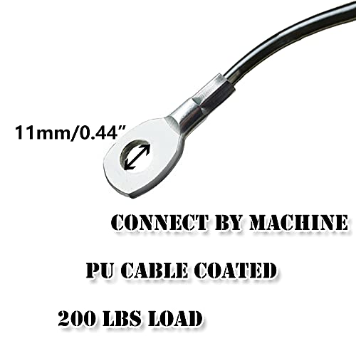 J Bryant Cable de Gimnasio para Fitness, polea de Fitness, Cuerda de Alambre de Acero Resistente de 5 mm de Grosor, para Gimnasio en casa, Accesorios de máquina (Tipo B, 118 Pulgadas)