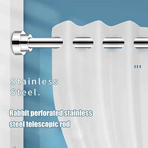 Jadeshay Barra de Armario Barra de Armario Ajustable de Acero Inoxidable Colgador de Poste para Colgar Ropa sin Perforaciones para Ventana de balcón(22 Tube 40-55cm)