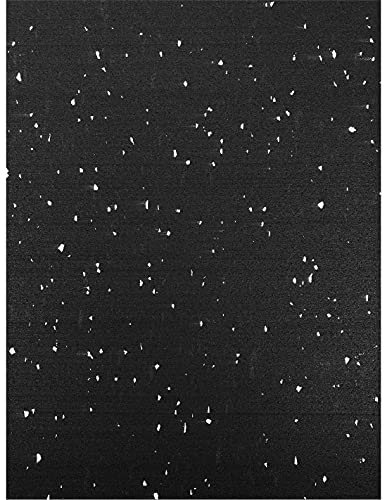 JARDIN202 - Esterilla de Ejercicio Moteado Blanco - Fitness especial para Gimnasios | SPORT PREMIUM | Base Negra | 1'25m (Ancho) x 1m (Largo) (4mm de altura)