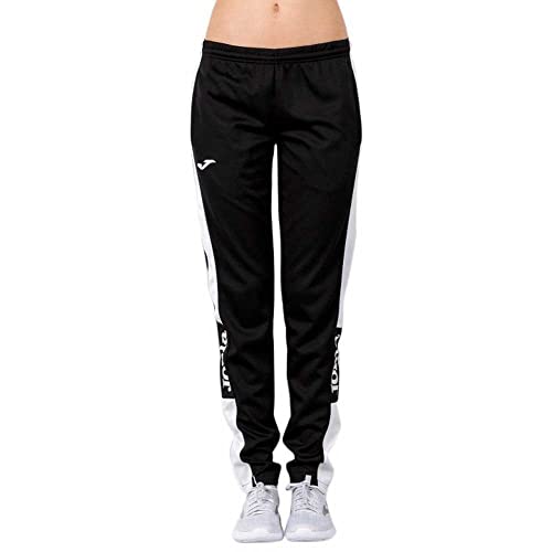 Joma Champion IV Pantalon Largo Deportivo, Mujer, Negro Blanco, M