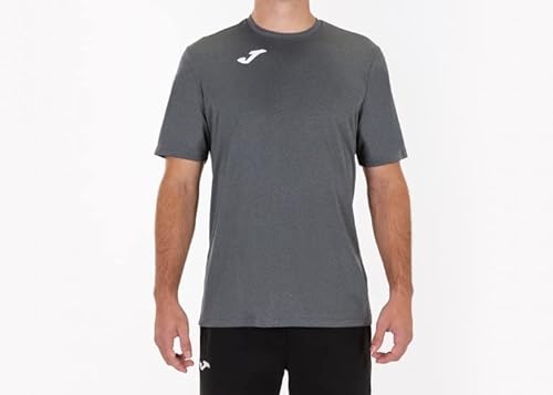 Joma Combi - Camiseta de Manga Corta, Hombre, Gris (Melange oscuro), M