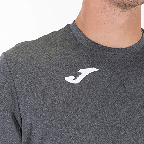 Joma Combi - Camiseta de Manga Corta, Hombre, Gris (Melange oscuro), M