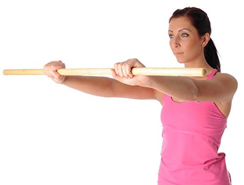 KAWANYO – Varilla de gimnasia de madera de 100 cm para promover la motricidad, fortalecimiento muscular y entrenamiento de equilibrio – Barra de gimnasia para gimnasia, terapia y deporte – Varilla