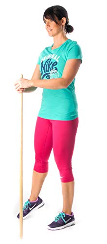 KAWANYO – Varilla de gimnasia de madera de 100 cm para promover la motricidad, fortalecimiento muscular y entrenamiento de equilibrio – Barra de gimnasia para gimnasia, terapia y deporte – Varilla
