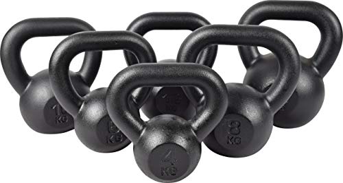 Kettlebell de Hierro Fundido Peso Pesado para Entrenamiento de Fuerza y ​​Cardio Pesa 20kg KAWMET