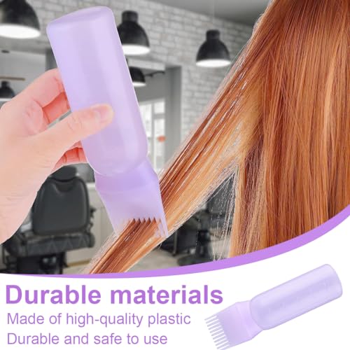 KXUSW Aplicador Aceite Pelo 4 Piezas-Hair Oil Applicator-Root Comb Applicator Bottle 180ml-Reutilizable-Aplicador de Tinte para El Cabello pon Peine