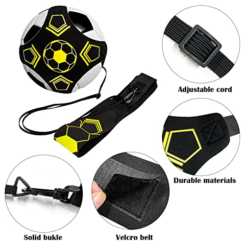 LBING Fútbol Trainer Cinturón de Entrenamiento de fútbol con 10 Conos De Entrenamiento para Pelota Fútbol,Voleibol y Rugby,Regalos de Fútbol para Niños Adultos