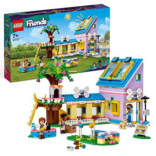 LEGO 41727 Friends Centro de Rescate Canino, Juguete de Veterinario con Figuras de Perritos y Pickle, Animales para Niñas y Niños de 7 Años o Más, 2 Mini Muñecas, Personajes 2023