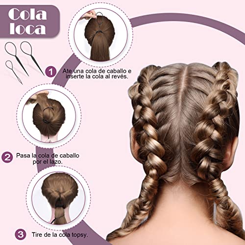Lictin Accesorios de Peinado Kit Set para Mujeres-70 PCS Set de Diseño de Cabello (Negro)