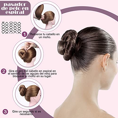 Lictin Accesorios de Peinado Kit Set para Mujeres-70 PCS Set de Diseño de Cabello (Negro)