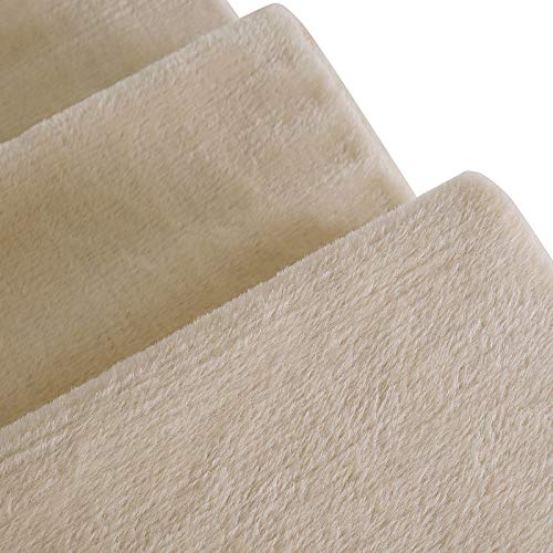 lionto Escalera para Mascotas Escalera para Gatos Escalera para Perros con Funda de Felpa 46x36x34 cm, Beige